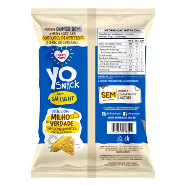 Biscoito de Milho YO Snack com Sal Light Nhami Mami 40g