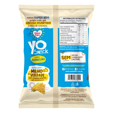 Biscoito de Milho YO Snack Sabor Requeij&atilde;o Nhami Mami 40g