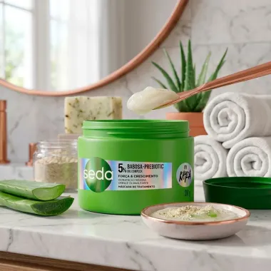 M&aacute;scara de Tratamento Seda For&ccedil;a e Crescimento By Rayza Babosa e Prebiotic Oil Complex 300g