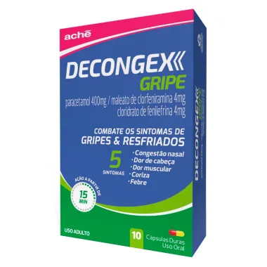 Decongex Gripe com 10 C&aacute;psulas Duras
