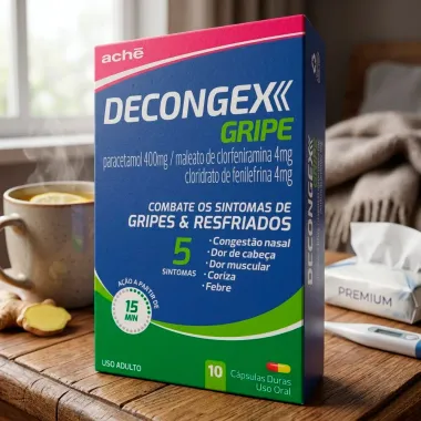Decongex Gripe com 10 C&aacute;psulas Duras