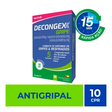 Decongex Gripe com 10 C&aacute;psulas Duras