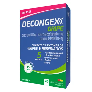 Decongex Gripe com 20 C&aacute;psulas Duras