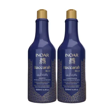 Kit Inoar Baccarah Blue Am&ecirc;ndoas Doces e T&acirc;mara Shampoo e Condicionador 500ml cada