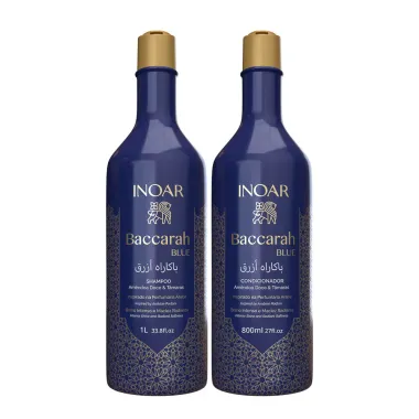 Kit Inoar Baccarah Blue Am&ecirc;ndoas Doces e Tamara Shampoo  1 Litro e Condicionador 800ml