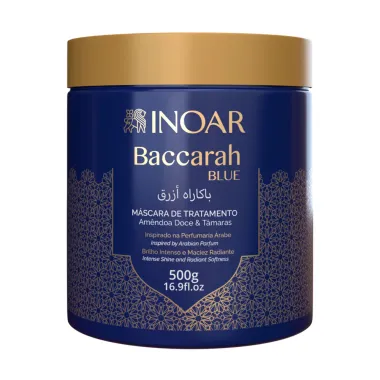 M&aacute;scara de Tratamento Inoar Baccarah Blue Am&ecirc;ndoa Doce e T&acirc;maras 500g
