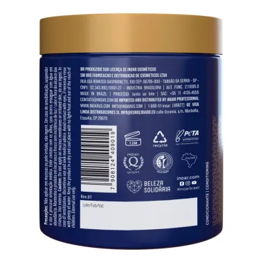 M&aacute;scara de Tratamento Inoar Baccarah Blue Am&ecirc;ndoa Doce e T&acirc;maras 500g