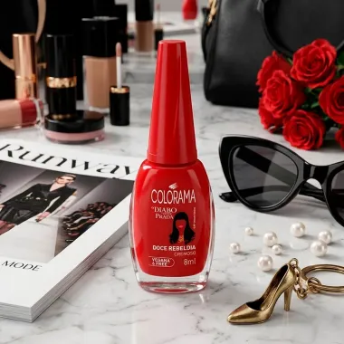 Esmalte Colorama O Diabo Veste Prada Cor Doce Rebeldia Cremoso 8ml