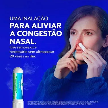 Inalador Vick Descongestionante Inalante com 2 Tubos de 0,5g cada