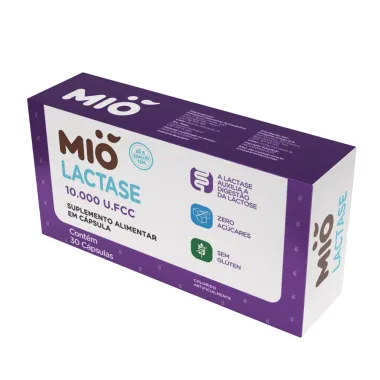Lactase Mi&oacute; 10.000 U.FCC com 30 C&aacute;psulas