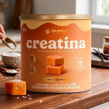 Creatina Monohidratada Super Nutrition Dado de Caramelo 260g