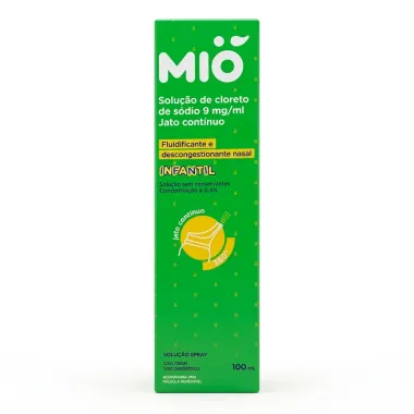 Fluidificante e Descongestionante Nasal 0,9% MI&Oacute; Infantil Jato Cont&iacute;nuo 360&deg; 100ml