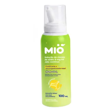 Fluidificante e Descongestionante Nasal 0,9% Mi&oacute; Infantil Jato Cont&iacute;nuo 360&deg; 100ml