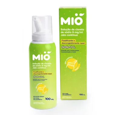 Fluidificante e Descongestionante Nasal 0,9% Mi&oacute; Infantil Jato Cont&iacute;nuo 360&deg; 100ml
