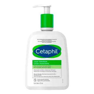 Cetaphil Lo&ccedil;&atilde;o Hidratante Pele Sens&iacute;vel Norma a Seca 473ml Ganhe Lo&ccedil;&atilde;o de Limpeza Pele Sens&iacute;vel Normal a Seca 100ml