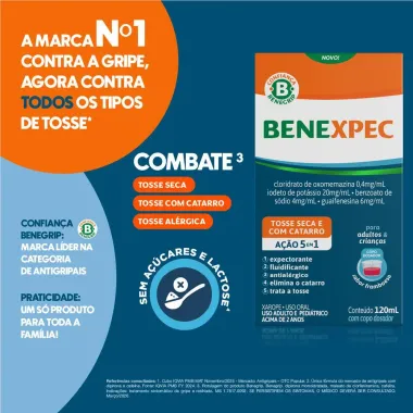 BeneXpec Xarope Sabor Framboesa 120ml