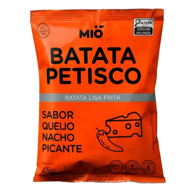 Batata Petisco Mi&oacute; Sabor Queijo Nacho Picante 45g