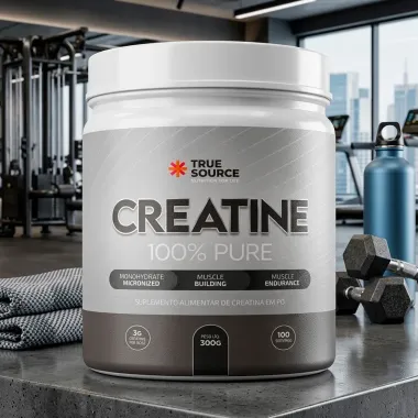 Creatina 100% Pure True Source Monohidratada P&oacute; 300g