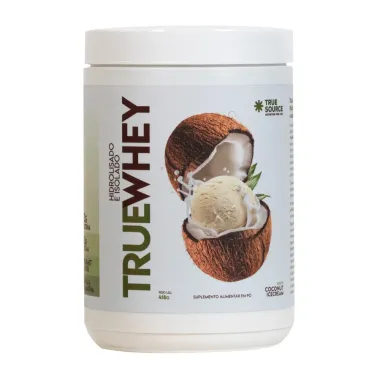 True Whey Hidrolisado e Isolado True Source Sabor Sorvete de Coco com 23g de Prote&iacute;na 418g