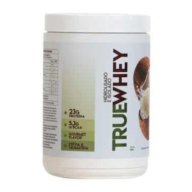 True Whey Hidrolisado e Isolado True Source Sabor Sorvete de Coco com 23g de Prote&iacute;na 418g