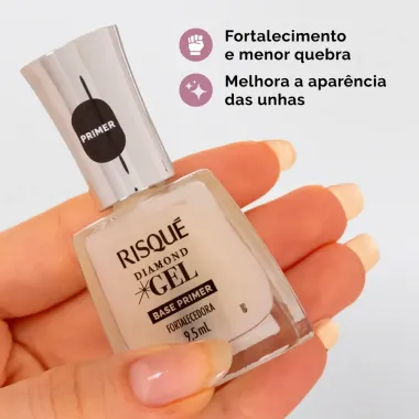 Base Primer Fortalecedora Risqu&eacute; Diamond Gel 9,5ml