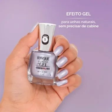 Esmalte Risqu&eacute; Diamond Gel Cybercolors Cor Brilho de V&ecirc;nus 9,5ml