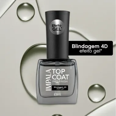 Top Coat Impala Pro Finish Blindagem 4D Efeito Gel 8,8ml