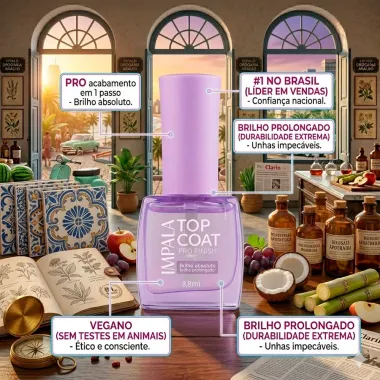 Top Coat Impala Pro Finish Brilho Absoluto 8,8ml