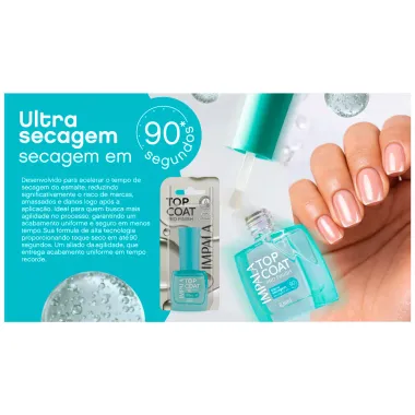 Top Coat Impala Pro Finish Ultra Secagem em 90 Segundos 8,8ml