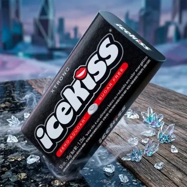 Pastilha IceKiss Xtrong Extra Forte Zero A&ccedil;&uacute;car 50 Unidades