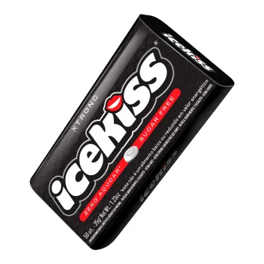 Pastilha IceKiss Xtrong Extra Forte Zero A&ccedil;&uacute;car 50 Unidades