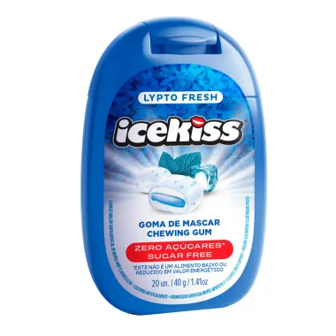 Goma de Mascar Chewing Gum IceKiss Lypto Fresh Zero A&ccedil;&uacute;cares 40g