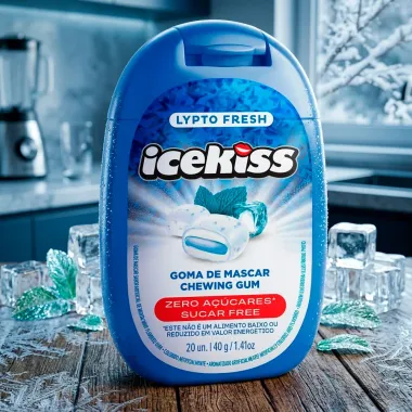 Goma de Mascar Chewing Gum IceKiss Lypto Fresh Zero A&ccedil;&uacute;cares 40g
