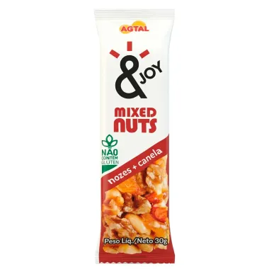 Barra de Nuts &Joy Nozes e Canela Agtal 30g
