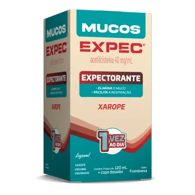 Mucos Expec Expectorante Xarope Sabor Framboesa com 120ml