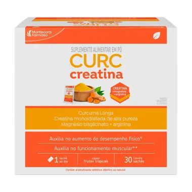 CURC Creatina Sabor Frutas Tropicais com 30 Saches