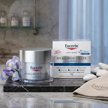 Creme Facial Anti-idade Eucerin Hyaluron Filler 3x Effect Noite 50g