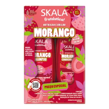 Shampoo 325ml e Condicionador 200ml Skala Frut&aacute;stica Morango Nutri&ccedil;&atilde;o e Brilho Pre&ccedil;o Especial