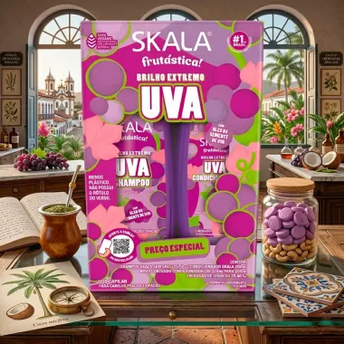 Shampoo 325ml e Condicionador 200ml Skala Frut&aacute;stica Uva Brilho Extremo Pre&ccedil;o Especial
