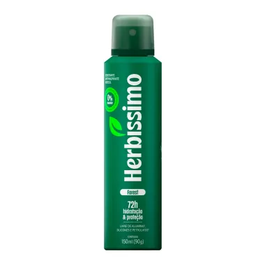 Desodorante Aerossol Herb&iacute;ssimo Forest Antitranspirante 72h Hidrata&ccedil;&atilde;o e Prote&ccedil;&atilde;o 150ml