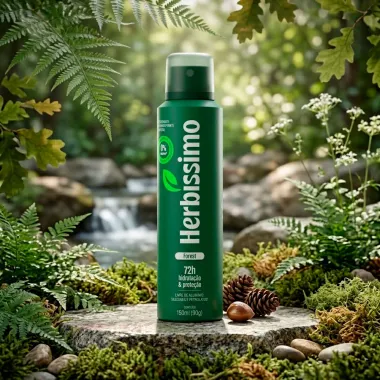Desodorante Aerossol Herb&iacute;ssimo Forest Antitranspirante 72h Hidrata&ccedil;&atilde;o e Prote&ccedil;&atilde;o 150ml