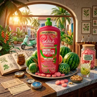 Creme de Pentear Skala Frut&aacute;stica 3 em 1 Melancia Liberado 500g