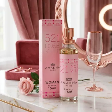 Deo Col&ocirc;nia 521 Vip Ros&eacute; Amakha Paris Woman Parfum 15ml