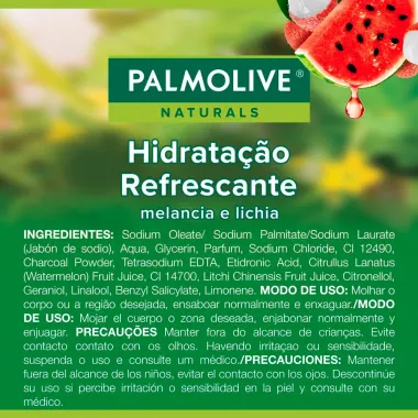 Sabonete em Barra Palmolive Naturals Hidrata&ccedil;&atilde;o Refrescante Melancia e Lichia 150g