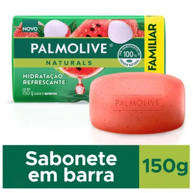 Sabonete em Barra Palmolive Naturals Hidrata&ccedil;&atilde;o Refrescante Melancia e Lichia 150g