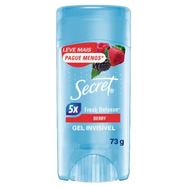 Desodorante Secret Berry Fresh Defense Antitranspirante Gel Invis&iacute;vel Stick 73g