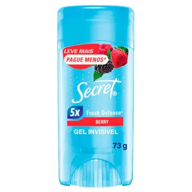 Desodorante Secret Berry Fresh Defense Antitranspirante Gel Invis&iacute;vel Stick 73g