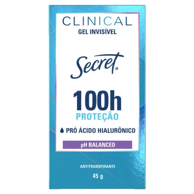 Desodorante Secret Stick Clinical Strength pH Balanced Gel Invis&iacute;vel 100h Prote&ccedil;&atilde;o 45g