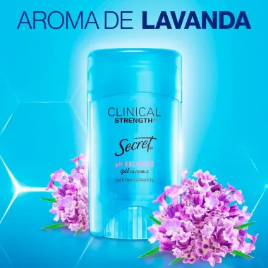 Desodorante Secret Stick Clinical Strength pH Balanced Gel Invis&iacute;vel 100h Prote&ccedil;&atilde;o 45g
