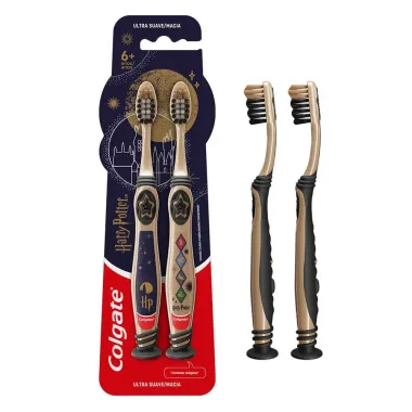 Escova de Dente Infantil Colgate Harry Potter 6+ Anos Ultra Suave Macia Sortidas 2 Unidades